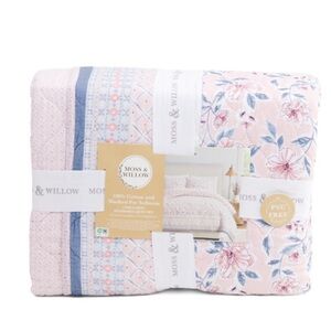 MOSS & WILLOW 3pc Garden Cotton Quilt Set